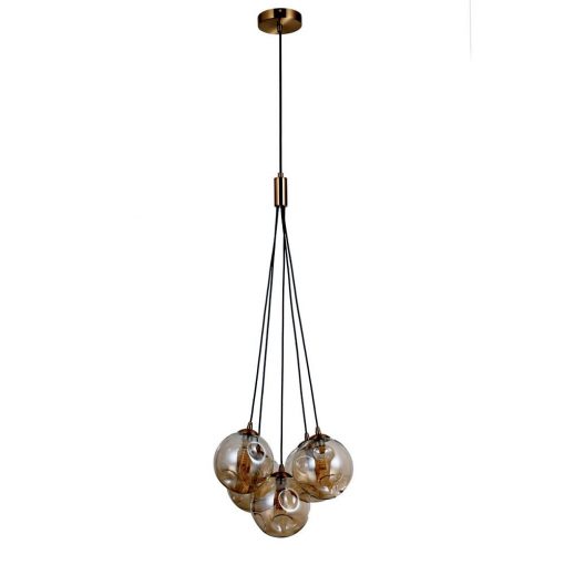 Pendant Copper Perlos ITALUX-PND-54456-5-HB-AMB