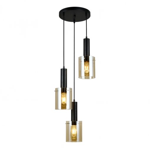 Pendant Black Sardo ITALUX-PND-5581-3A-BK-AMB