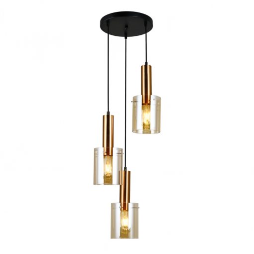 Pendant Copper Sardo ITALUX-PND-5581-3A-BRO-AMB