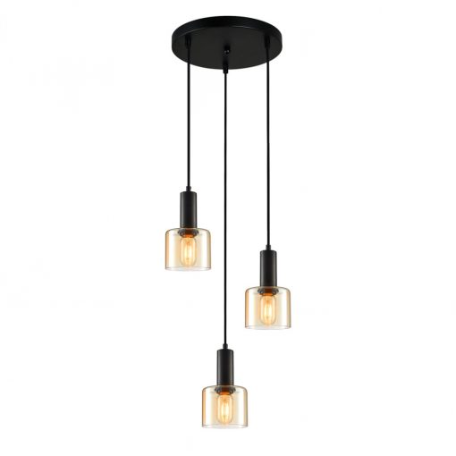 Pendant Black Santia ITALUX-PND-65342-3A-BK-AMB