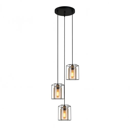 Pendant Black Kalula ITALUX-PND-78901-3A-BK-AMB