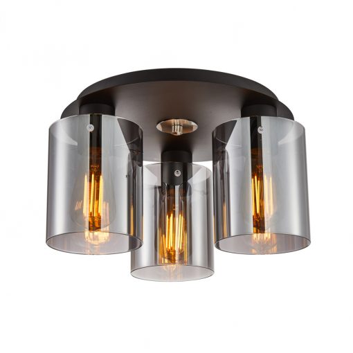 Ceiling Lamp Black Sardo ITALUX-SPL-5581-3SC-BK-SG