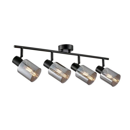 Ceiling Lamp Black Santia ITALUX-SPL-65342-4-BK-SG