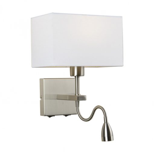 Wall Lamp White Norte ITALUX-WL-1122-2-BL-SN-RC-WH