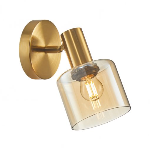 Wall Lamp Copper Santia ITALUX-WL-65342-1-BRO-AMBER