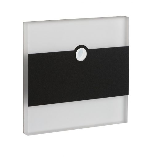 Wall Mounted Lamp Black TERRA LED with PIR motion sensor KANLUX-29860