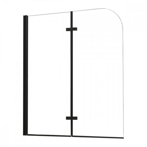 Alor 120x140 cm bathtub screen Black