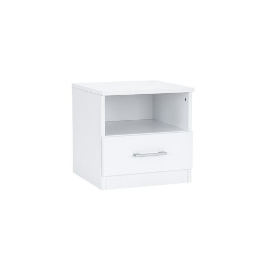 Miami bedside table with 1 drawer 40x40 cm white-white