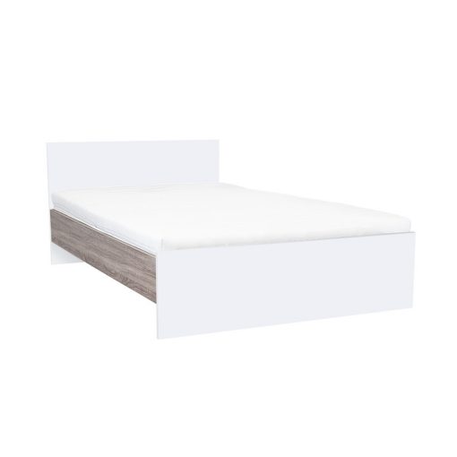 Miami double bed without bed linen holder 140x200 cm white York oak