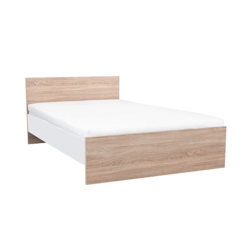 Miami double bed without bed linen holder 140x200 cm sonoma oak-white