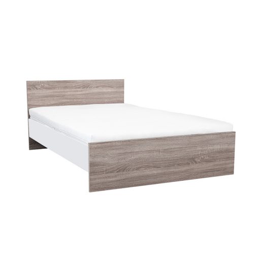 Miami double bed without bed linen holder 140x200 cm York oak-white