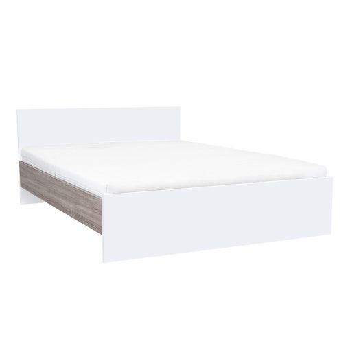 Miami double bed without bed linen holder 160x200 cm white York oak