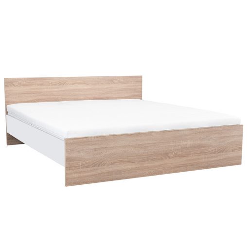 Miami double bed without bed linen holder 180x200 cm sonoma oak-white