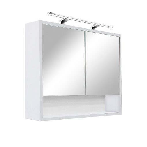 Luna 80 upper mirror cabinet white