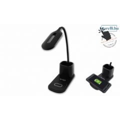   MASTERLED 3821 NINA Blue-Black table lamp with phone charger LED 3W 3000-6000K ↕ 300mm ↔170 x80 mm