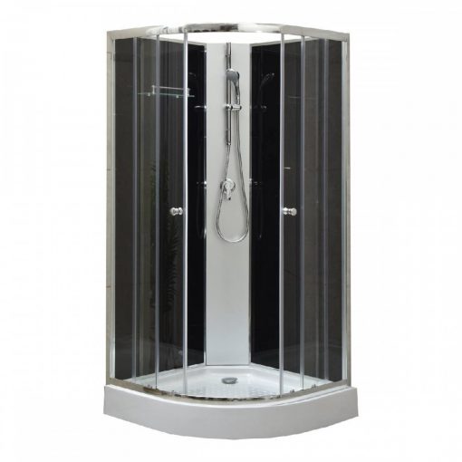 Marco Black II 80x80 cm shower cabin with shower tray