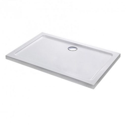 Modena Slim asymmetrical square acrylic shower tray, 80x100 cm