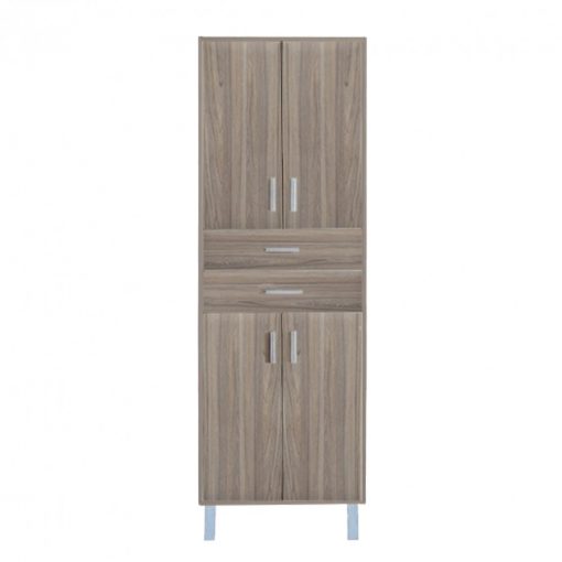 Nerva 60 high cabinet with 4 doors, 2 drawers, rauna elm