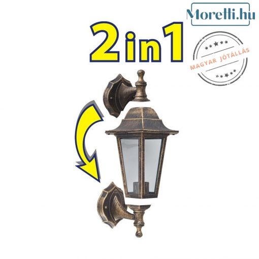 Outdoor Wall Lamp Black/gold CAPRI PRESENT 3081