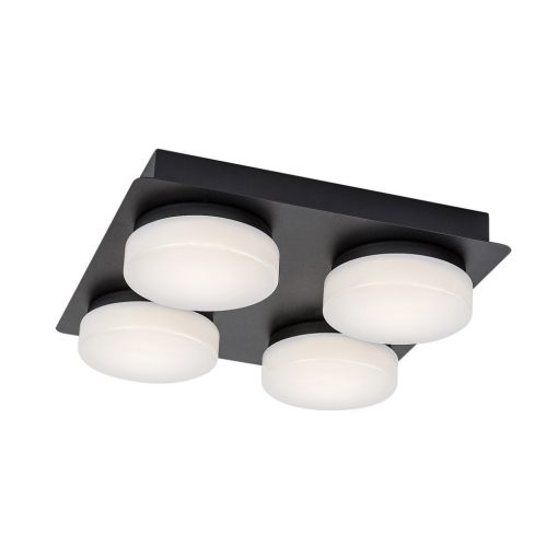 Bathroom Ceiling Lamp Matt Black ATTICHUS RÁBALUX 75004