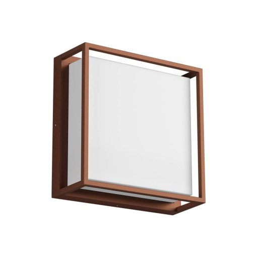 Outdoor Wall Lamp Rust Brown QUADRIS REDO 90566