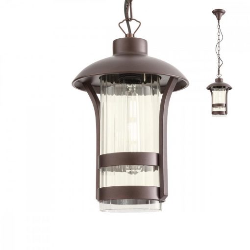 Outdoor Wall Lamp Brown NORGE REDO 9575