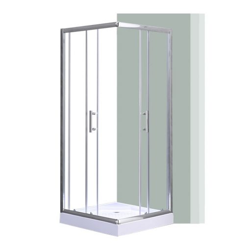 Spirit Clear 80x80 cm square shower cubicle with shower tray