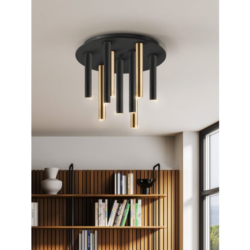 Ceiling Lamp Black VARAS SCHULLER 374088