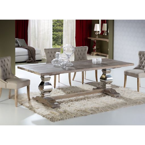 SCHULLER-591684 ANTICA WHITE PATINA DINING TABLE