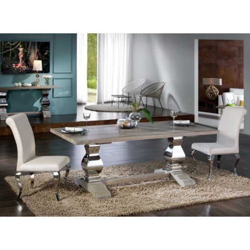 SCHULLER-591983 ANTICA WHITE PATINA DINING TABLE