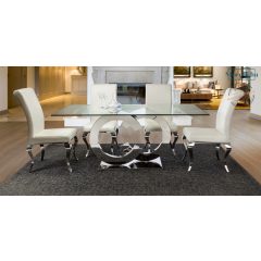 SCHULLER-739313 CASANDRA CHROME DINING TABLE