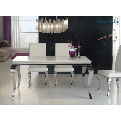 SCHULLER-792219 BAROQUE CHROME DINING TABLE