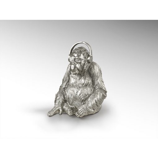 SCHULLER-925938 ORANGUTAN MUSIC SILVER STATUE