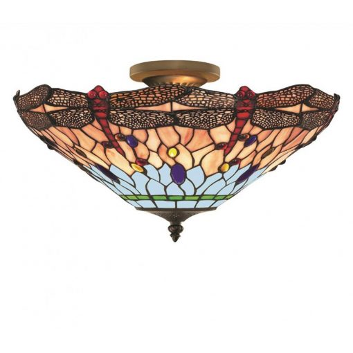 Tiffany Ceiling Lamp Multicolor NEW YORK SEARCHLIGHT 1289-16