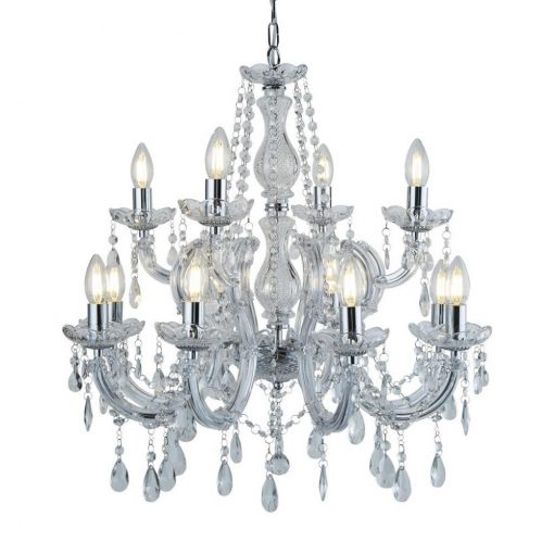 Chandelier Chrome MARIA THERESE SEARCHLIGHT 399-12