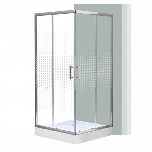 Spirit Matrix 80x80 cm square shower cubicle with shower tray