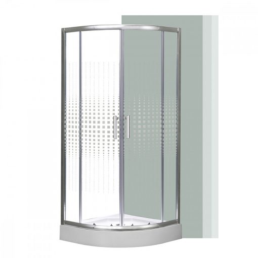 Spirit Matrix 80x80 cm curved shower cubicle with shower tray