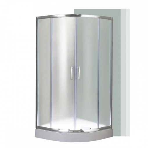 Spirit Matt 80x80 cm curved shower cabin with shower tray