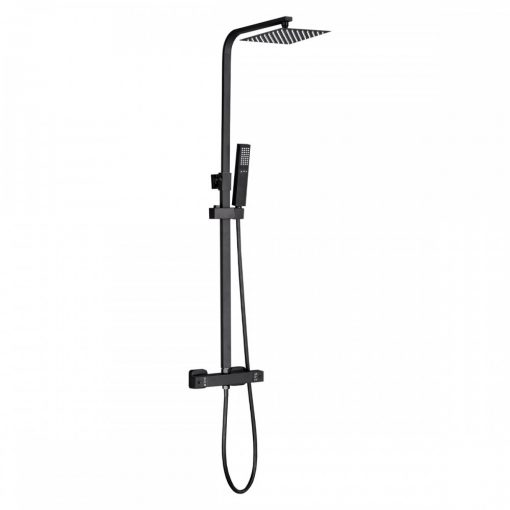 Mazama Black shower set with thermostatic faucet