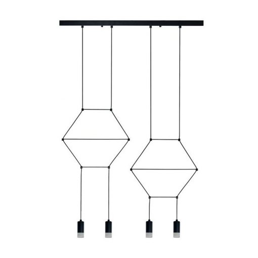 Pendant Black LINEA STEP INTO DESIGN XT068-4P