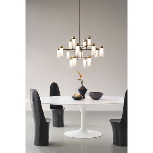 Chandelier Black OSMAN TOOY 560-16-C2-C41-CLEAR