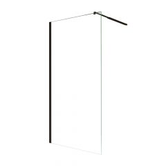 River walk in shower wall 80x190 cm black