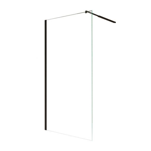 River walk in shower wall 90x190 cm black