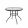 Ordino metal frame glass garden table