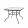 Vella metal frame glass garden table