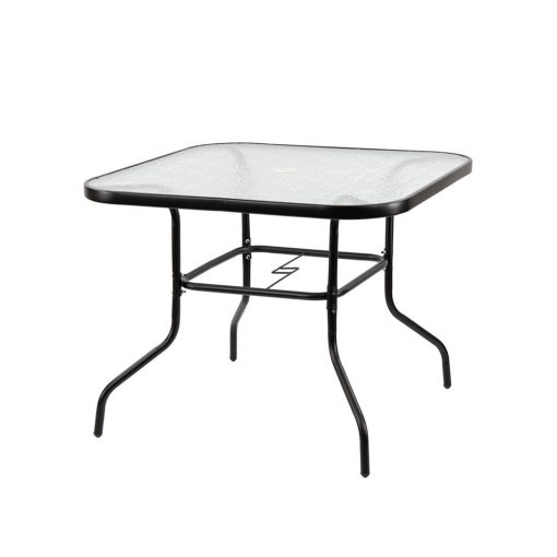 Vella metal frame glass garden table