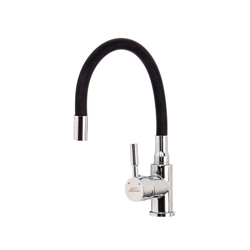 Corin standing sink faucet with flexible spout, black